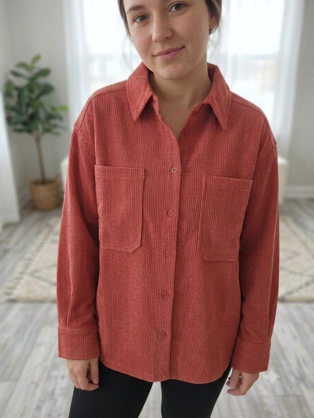 New In Brushed Ribbed Knit Shacket